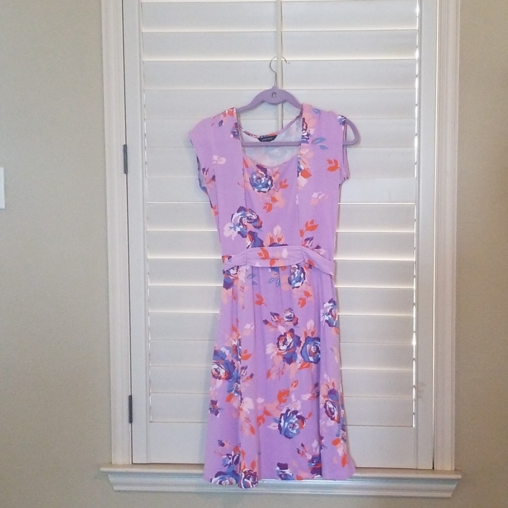 Land's End floral cap sleeve dress for Summer